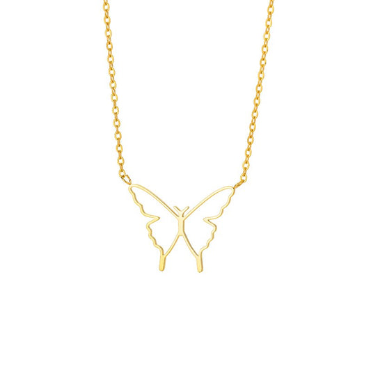 gold butterfly necklac