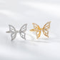 Gold and silver butterfly rings