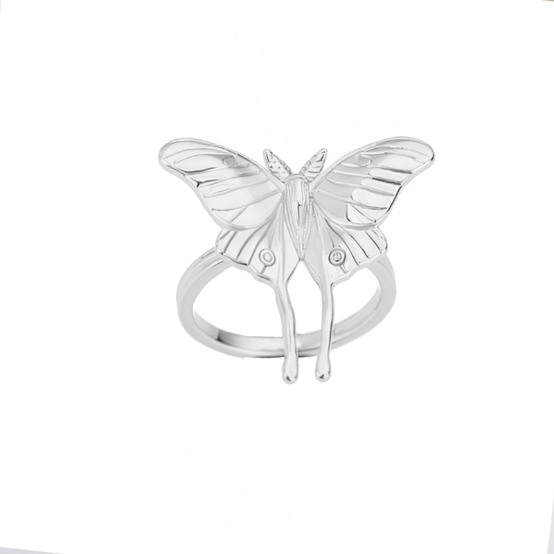 silver moth ring